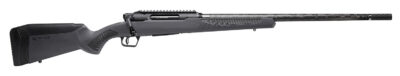Savage Arms 57897 Impulse Mountain Hunter 6.5 PRC 2+1 24″ Carbon Fiber Threaded Barrel Black Aluminum Receiver w/Picatinny Rail, Gray AccuStock Synthetic Stock, Ambidextrous