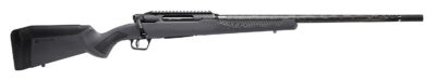 Savage Arms 57899 Impulse Mountain Hunter 30-06 Springfield 4+1 22″ Carbon Fiber Threaded Barrel, Black Aluminum Receiver w/Picatinny Rail, Gray AccuStock Synthetic Stock, Ambidextrous