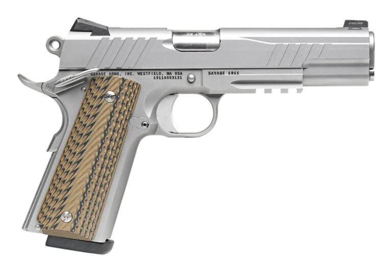 SAVAGE 1911 GOV'T STYLE RAIL GUN SEMI-AUTO 45 AUTO 8+1 STAINLESS