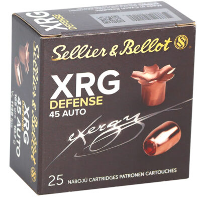 S&B XRG Defense Solid Copper HP 45 ACP 165gr 25/rd