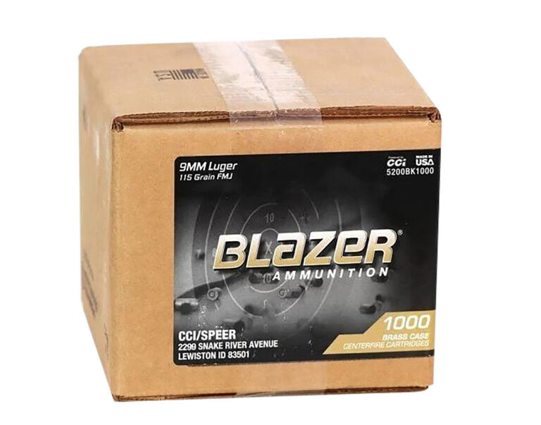 BLAZER 9MM LUGER 115GR FMJ BLAZER BRASS 1000RD LOOSE AMMO 1000RD