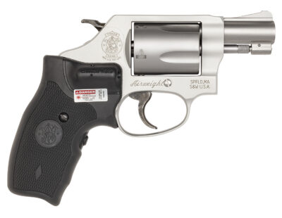 Smith & Wesson 163052 Model 637 w/Laser J-Frame 38 Special +P 5 Shot 1.88″ Stainless Steel Barrel, Stainless Cylinder, Matte Silver Aluminum Frame, Black Crimson Trace Lasergrip
