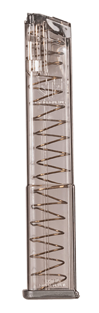 TRANSLUCENT MAGAZINE FOR GLOCK~ MAG 9MM 32RD FOR GLOCK 17/18/19/19X/26/34/45/49 CARBON SMOKE