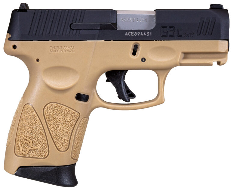 TAURUS G3C 9MM TAN/BK 3.26 IN 3x12