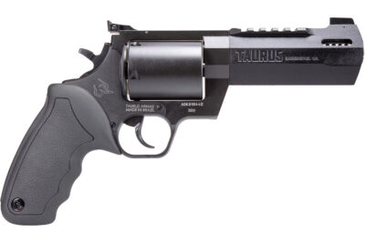 Taurus 2500051RH Raging Hunter  Large Frame 500 S&W Mag 5rd 5.12″ Black Ported/Target Crown Barrel, Matte Black Oxide Cylinder, Black Steel Frame, Black Rubber Grip