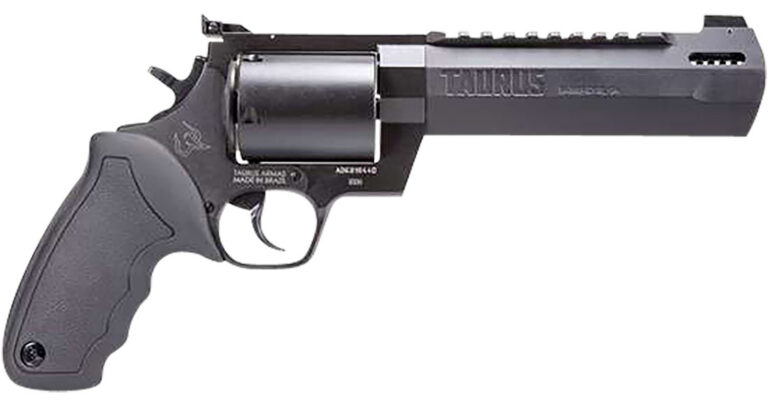 Taurus 2500061RH Raging Hunter Large Frame 500 S&W Mag 5rd 6.75" Black Ported/Target Crown Barrel, Matte Black Oxide Cylinder, Black Steel Frame Black Rubber Grip