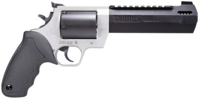 Taurus 2500065RH Raging Hunter  Large Frame 500 S&W Mag 5rd 6.75″ Matte Black Ported/Target Crown Barrel, Matte Black Oxide Cylinder, Matte Stainless Stainless Steel Frame, Black Rubber Grip