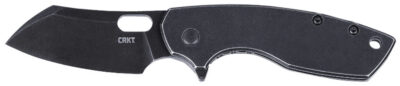 CRKT 5315KS Pilar  Large 2.67″ Folding Plain Black Stonewashed 8Cr13MoV SS Blade/Black Stainless Steel Handle Includes Pocket Clip