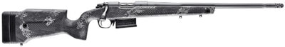 Bergara Rifles B14S751 B-14 Crest 308 Win 3+1 20″ Fluted/Threaded, Sniper Gray Cerakote Barrel/Rec, Monte Carlo Carbon Fiber Stock with Black & Gray Splatter, Omni Muzzle Brake