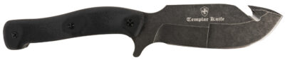 Templar Knife HBK321 Reagan Field Dressing 4.60″ Fixed Gut Hook Plain Powder Coated D2 Steel Blade/ 4.55″ Black G10 Handle