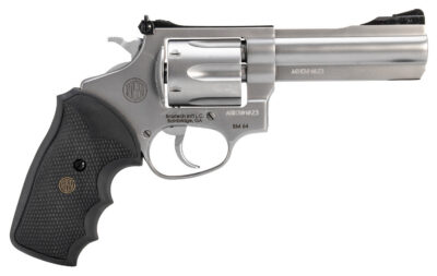 Rossi 2RM649 RM64  357 Mag 6 Shot 4″ Matte Stainless Steel Barrel, Cylinder & Frame Textured Black Rubber Grip