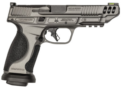 M&P 9 M2.0 COMPETITOR 9MM LUGER SEMI-AUTO HANDGUN PC M&P9 M2.0 COMPETITOR 9MM 5” BBL (4)17RD MAG NO SAFETY GRY