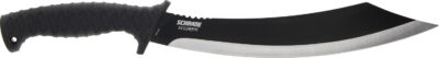 Schrade 1182527 Decimate Parang  11.75″ Fixed Parang Plain Black Black Oxide 3Cr13 Steel Blade 6.75″ Black Rubber Overmold Handle Includes Sheath