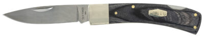 Old Timer 1135989 Heritage Series Bruin 50th Anniversary 2.80″ Drop Point Plain D2 Steel Blade 3.70″ Black Wood Laminate Handle