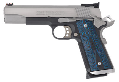 Colt Mfg O5970XETT Gold Cup Trophy 45 ACP 8+1 5″ Stainless National Match Barrel, Stainless Steel Serrated Slide & Frame w/Beavertail, Ambidextrous