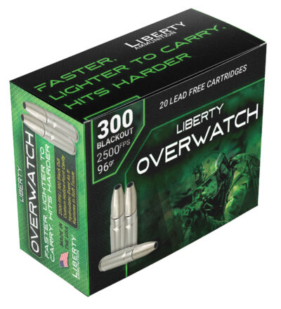 Overwatch 300 Blackout 96 gr HP Blk Nickel Casing/Silver Nickel Projo 20/RD