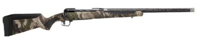 Savage Arms 58019 110 UltraLite 28 Nosler 2+1 22″ Threaded Carbon Fiber Wrapped Barrel, Black Melonite Rec, Woodland Camo AccuStock with AccuFit