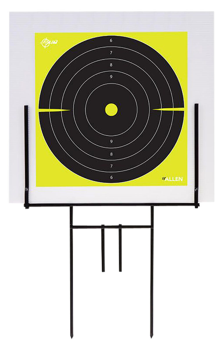 EZ-Aim 15309 Portable Range Target Stand Black Steel 18" W x 19" H Includes 2 Adhesive Targets