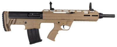 Tokarev USA 21000128 TBP  12 Gauge 3″ 5+1 18.50″, FDE, Cheek Riser Compatible Bull-Pup Stock, Flip-Up Sights, 3 Chokes