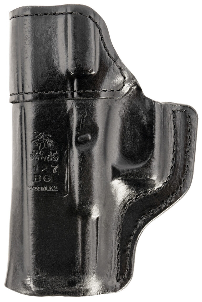DeSantis Gunhide 127BAB6Z0 Inside Heat IWB Black Leather Belt Clip Fits Glock 19/19 Gen 5/19X/23/32/45 Right Hand
