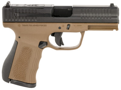 FMK FMKG49BB G3  9mm Luger 14+1 4″ Stainless Steel Barrel, Black Optic Cut/Serrated Carbon Steel Slide, Burnt Bronze Polymer Frame w/Picatinny Rail, Black Backstrap Grip