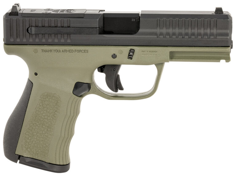FMK MACH 9 9MM 4in BBL 804 TRIGG 1 14RD MAG OR SLIDE - OD GREEN
