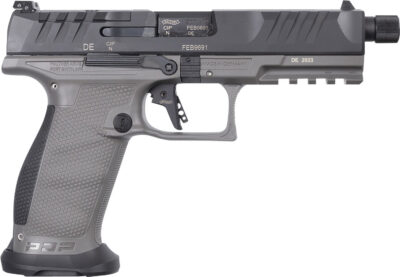 Walther Arms 2877503 PDP Pro SD 9mm Luger 18+1 5.10″ Threaded Barrel, Black Optic Cut/Serrated Slide, Tungsten Gray Polymer Frame with Pic. Rail, Performance Duty Grip, Flared Magwell