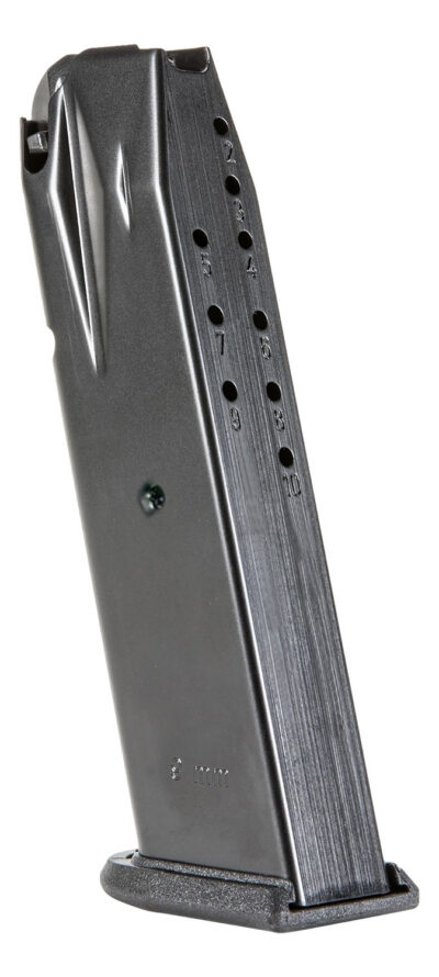9MM LUGER ALUMINM MAGAZINE FOR WALTHER ARMS PDP FULL SIZE SD/PRO 9MM LUGER MAGAZINE 10RD FOR PDP FS SD/PRO ALUMINUM BLACK