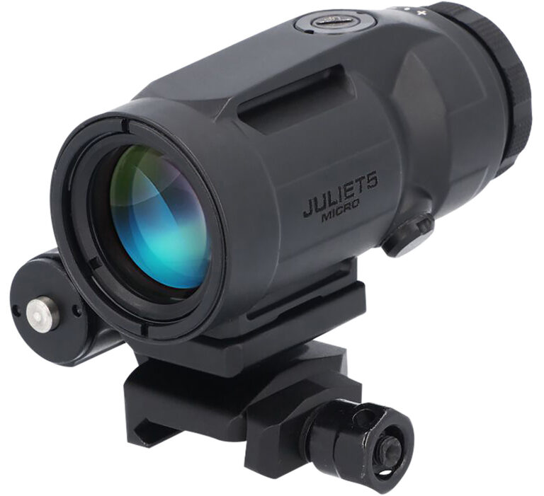 JULIET-5 MAGNIFIERS JULIET5 MICRO MAGNIFIER 5X24MM PUSH-BUTTON MOUNT W/SPACERS