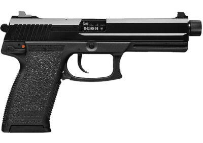 HK 81000078 Mark 23  45 ACP 12+1 5.87″ Black Steel Threaded Barrel, Serrated Steel Slide, Polymer Frame, Black Polymer Grip, Ambidextrous