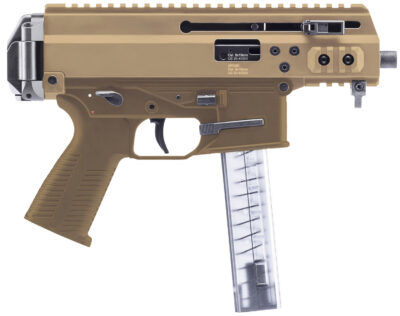 B&T Firearms BT36045CT APC9K Pro 9mm Luger 30+1 4.30″ Black Threaded Barrel, M-LOK Handguard, Coyote Tan Aluminum Picatinny Rail Receiver, Coyote Tan Polymer Grips, Ambidextrous