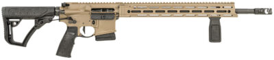 Daniel Defense 0212811090055 DDM4 V7 Pro *CA Compliant 5.56x45mm NATO 18″ 10+1, FDE Rec, Black OEM Overmolded Stock & Grip, Geissele Trigger