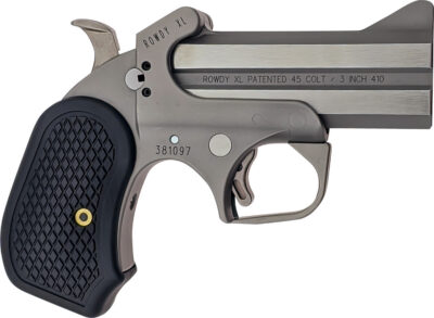 Bond Arms BARWXL Rowdy XL  45 Colt (LC) .410 2rd Shot 3.50″ Matte Stainless Steel Frame Black Extended B6 Resin Grips
