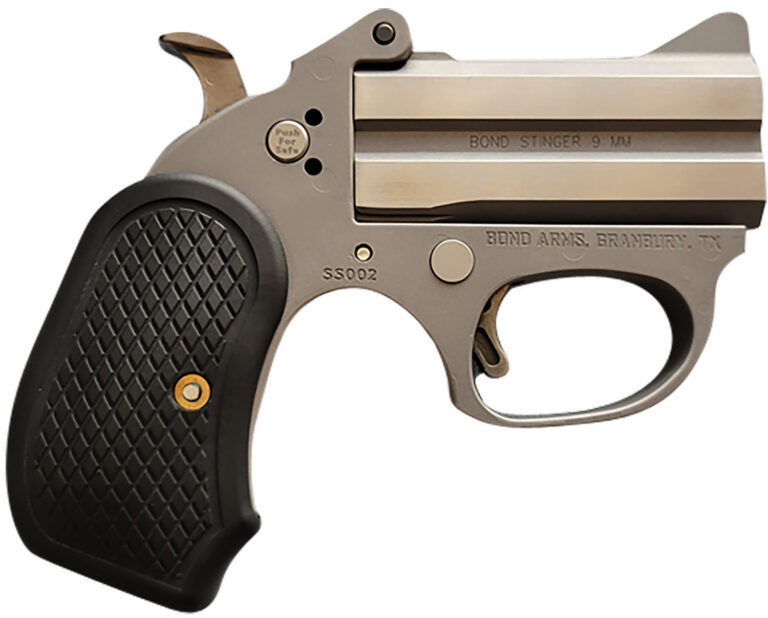 Bond Arms BAHB Honey B 22 LR 2rd Shot 3" Matte Stainless Steel Frame Black Extended B6 Resin Grips