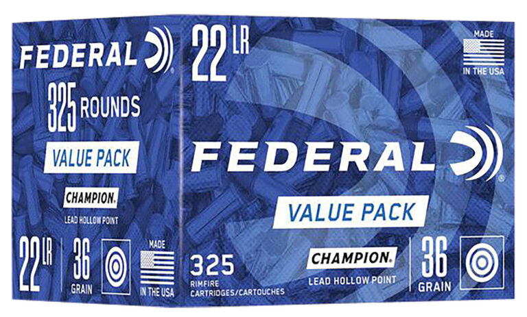 CHAMPION TRAINING 22 LR LEAD HOLLOW POINT RIMFIRE AMMO CHAMPION TRAINING 22 LR 36GR LEAD HOLLOW POINT 325/BOX