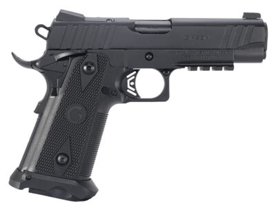 Girsan 395010 Witness2311  10mm Auto 15+1 4.25″ Black Steel Barrel, Black Optic/Ready Serrated Black Polymer Frame w/Beavertail & Picatinny Rail, Black Checkered Polymer Grip, Ambidextrous