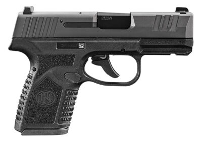 FN 66101412 Reflex  Micro-Compact Frame 9mm Luger 10+1, 3.30″ Black Target Crown Steel Barrel, Black PVD Serrated Steel Slide & Polymer Frame w/Picatinny Rail, Ambidextrous