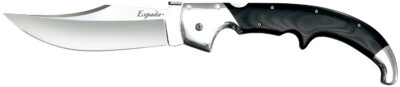 Cold Steel CS62MA Espada  XL 7.50″ Folding Clip Point Plain S35VN SS Blade/9.25″ Black w/Polished Bolsters G10 Handle Includes Belt Clip