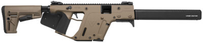 Kriss USA KV90CFD22 Vector CRB Gen2 *CA Compliant 9mm Luger 10+1 16″ Black Steel Barrel, Flat Dark Earth Cerakote Polymer Receiver, Flat Dark Earth Synthetic Stock, Black California Paddle Grip