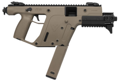 Kriss USA KV90PFD30 Vector Enhanced SDP Gen2 9mm Luger 40+1 6.50″ Black Nitride Threaded Barrel, Flat Dark Earth Picatinny Rail, MK5M Modular Rail, Glock Magazine Compatible