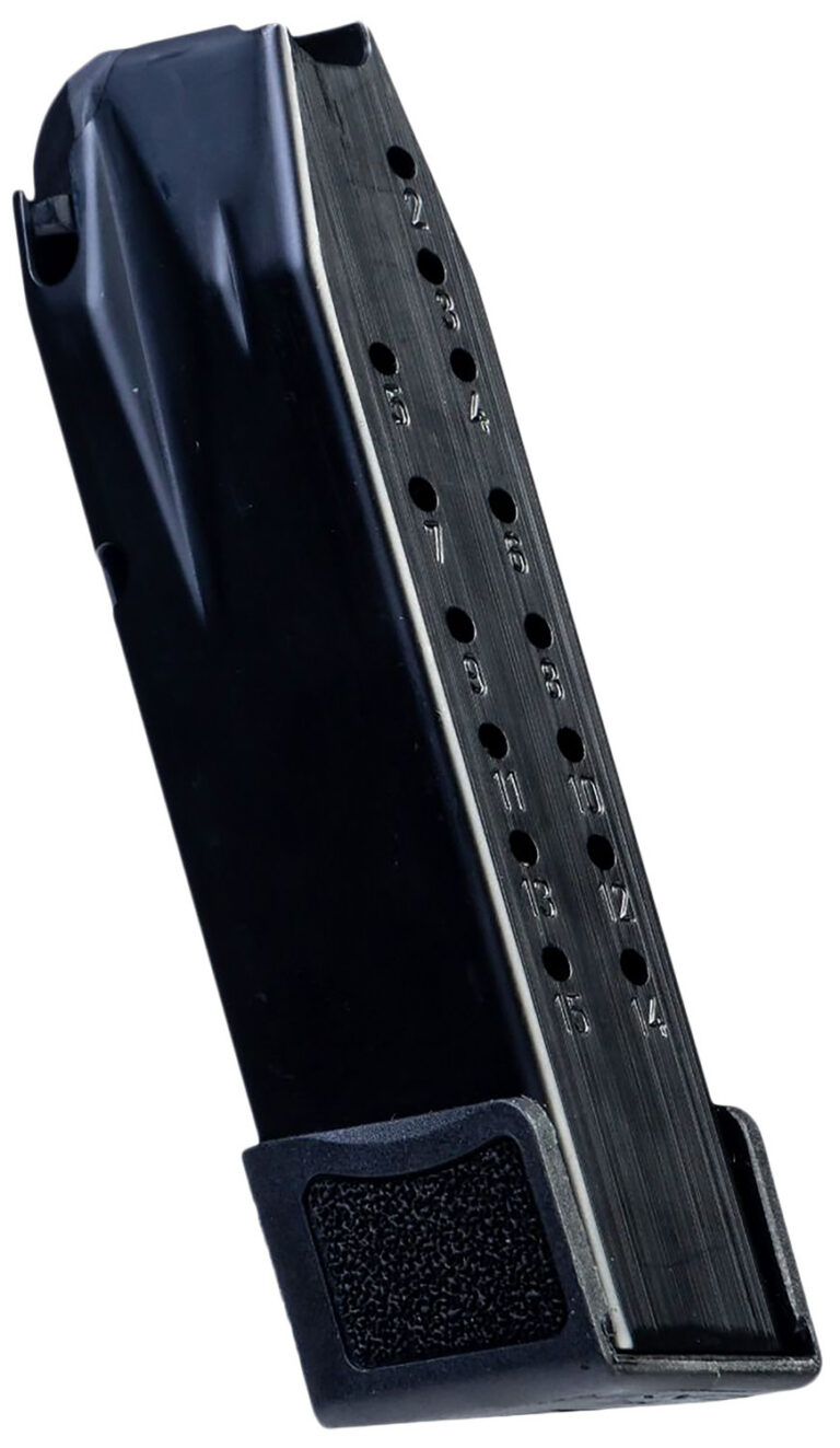 MICRO COMPACT 9MM LUGER HANDGUN MAGAZINE METE MC9 MICRO COMPACT 9MM LUGER 15RD W/GRIP EXT BLACK