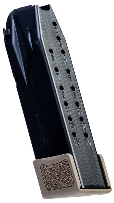 MICRO COMPACT 9MM LUGER HANDGUN MAGAZINE METE MC9 MICRO COMPACT 9MM LUGER 15RD W/GRIP EXT FDE