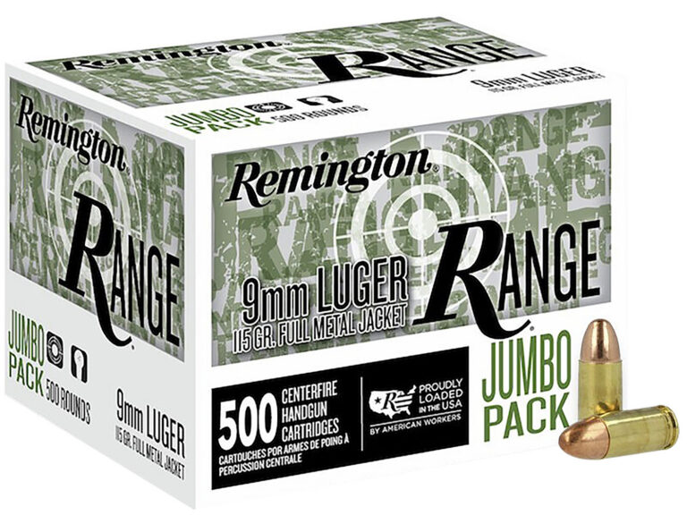 Remington Ammunition R27779 Range Jumbo Pack 9mmLuger 115gr Full Metal Jacket 500/Box