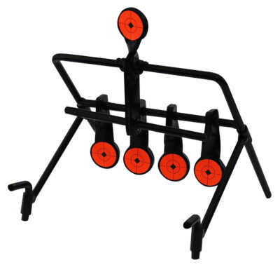 Birchwood Casey 47021 World of Targets Resetting Gallery 1.75″ Rimfire Rifles/Handguns Black/Red 0.37″ Thick Standing Works With Rimfire