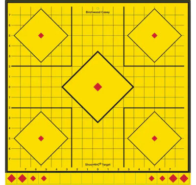 Birchwood Casey LRSIT-5PK Long Range  Self-Adhesive Paper Yellow 17.75″ 5-Diamond 5 Pack