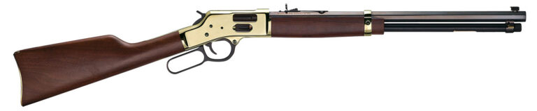 Henry H006G Side Gate 44 Mag/44 Special 10+1 20" Blued Octagon Barrel, Polished Brass Rec, American Walnut Stock, Adj. Sight