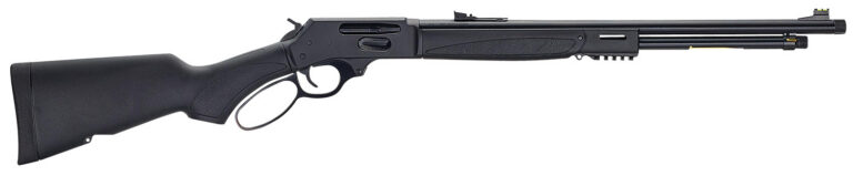 Henry H009X-360BH X Model Full Size 360 Buckhammer 5+1 21.37" Blued Steel Barrel, Blued Drilled & Tapped Stainless Steel Receiver, Fixed Black Synthetic Stock, Right Hand
