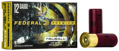 PREMIUM TRUBALL 12 GAUGE 2-3/4” HOLLOW POINT SLUG SHOTGUN AMMO PREMIUM TRUBALL 12 GA 2-3/4” 438GR HP SLUG 1300 FPS 5/BOX