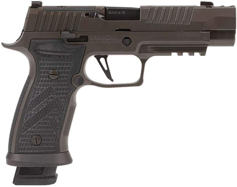 Sig Sauer 320AXGF9LEGION P320 AXG Legion Full Size 9mm Luger 21+1 3.90" Black Carbon Steel Barrel, Legion Gray Cerakote Optic Ready/Ported/Serrated Slide & Polymer Frame w/Picatinny Rail, Legion Gray AXG G10 Grips