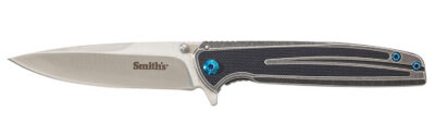 Smiths Products 51275 Imfima  3.26″ Folding Drop Point Plain Bead Blasted 3Cr13MoV SS Blade/ Bead Blasted Stainless Steel Handle Includes Pocket Clip